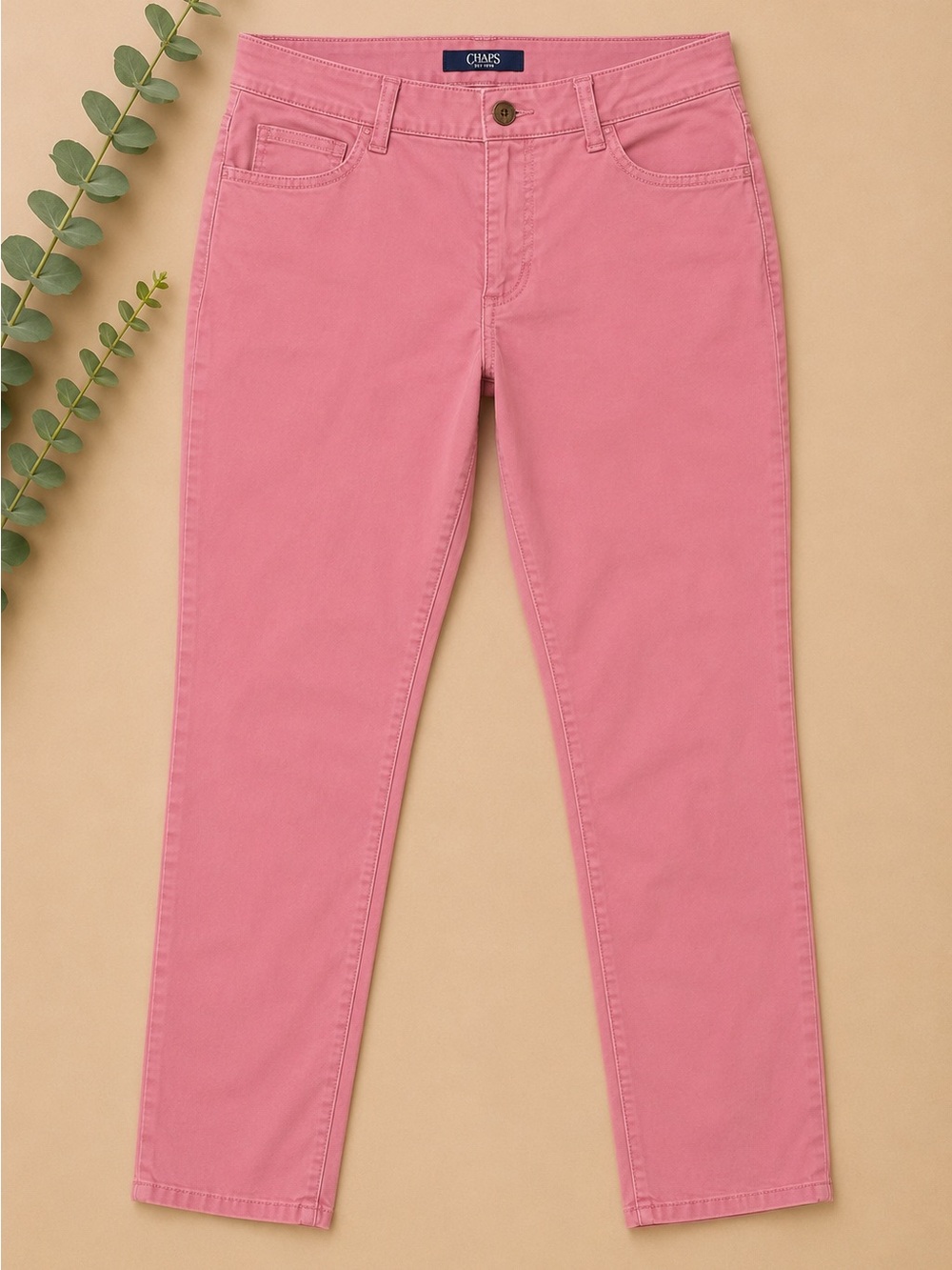 Chaps Pink Skinny Jeans Women’s Size 16 Stretch Mid Rise